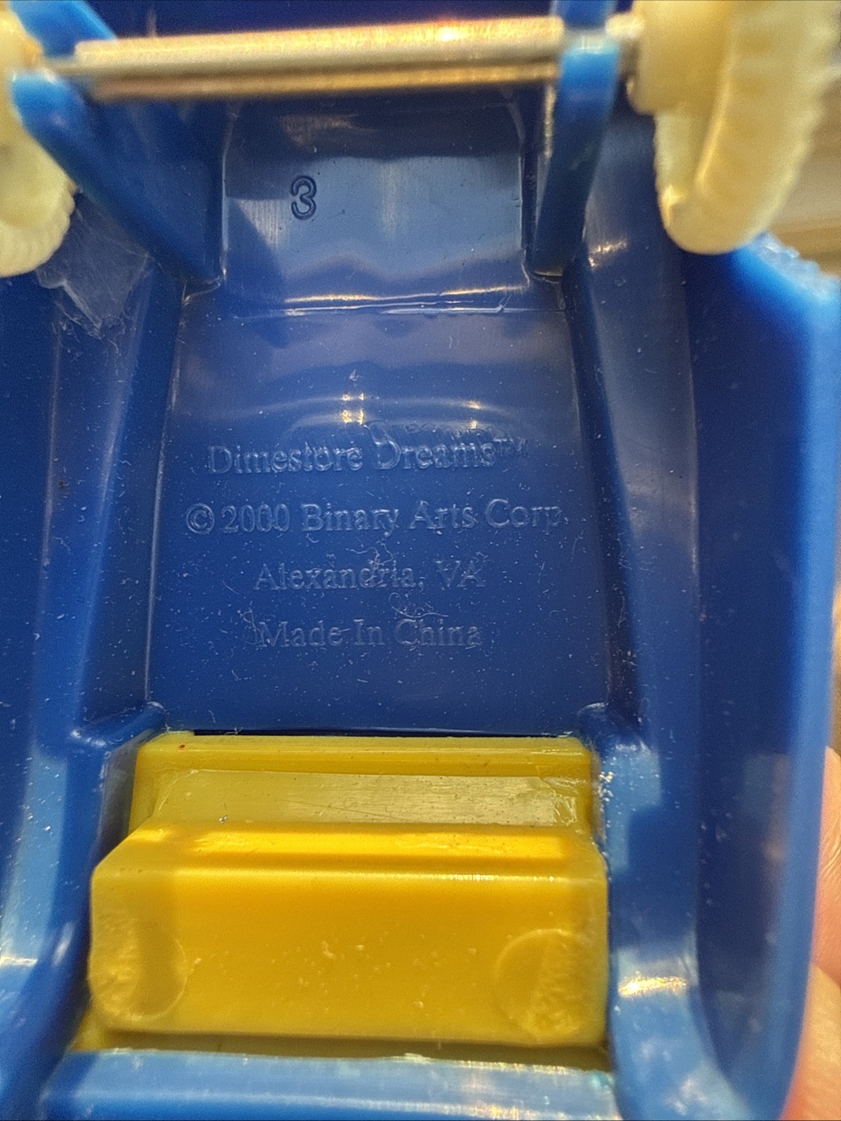 Dime store Dreams 2000 Blue And Yellow Plastic Car