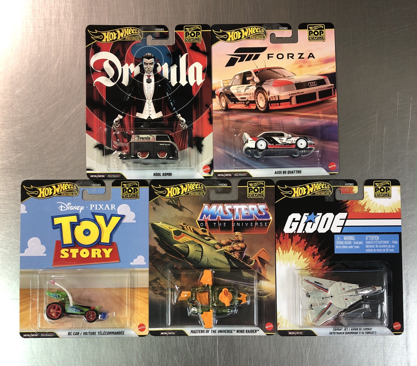 HOT WHEELS PREMIUM 2026 POP CULTURE ( SET OF 5 ) MOVIE CARS DRACULA KOOL KOMBI