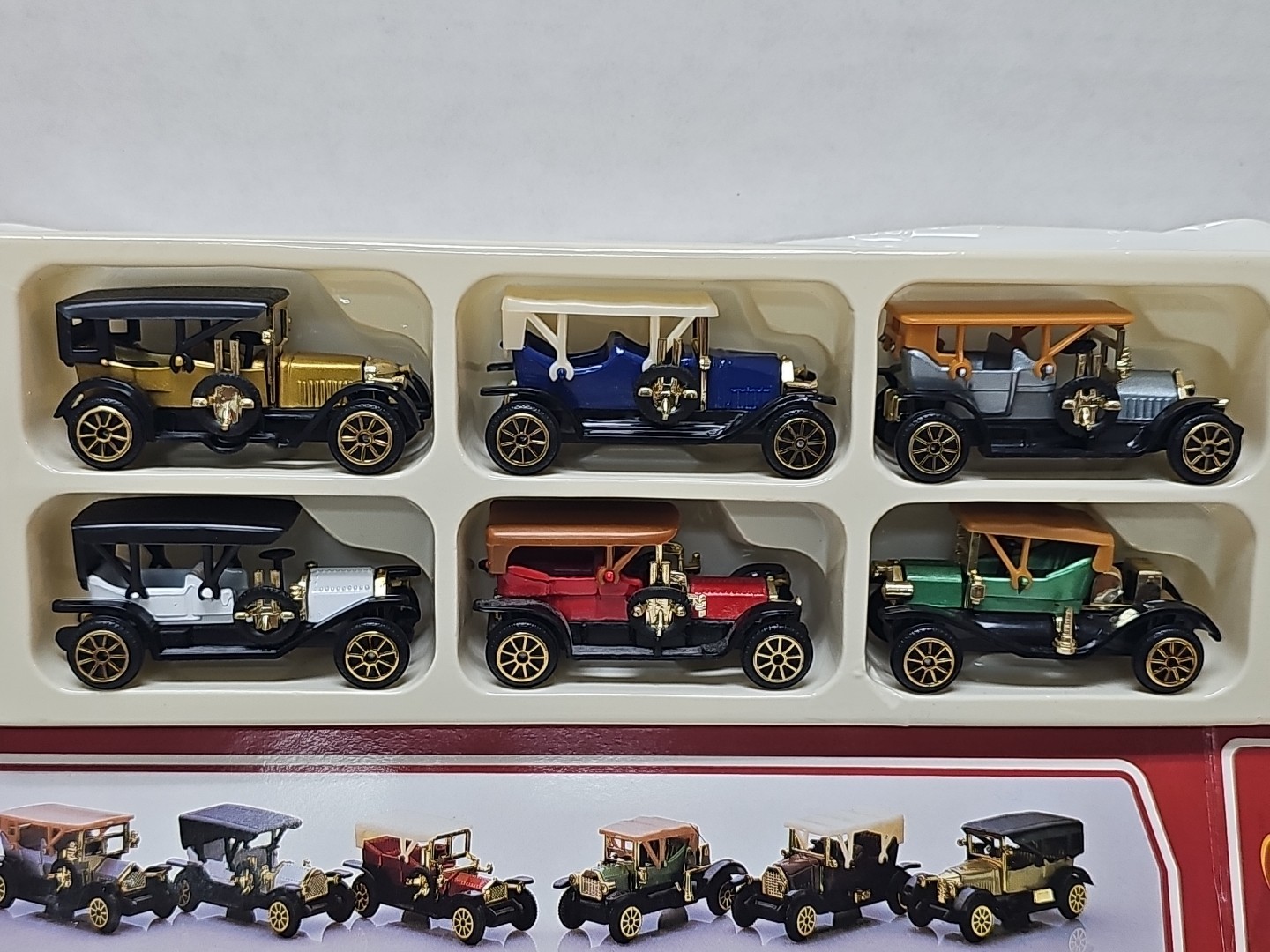 Die Cast Metal Classic Cars Set of 6 in Box Collectible GUC New.
