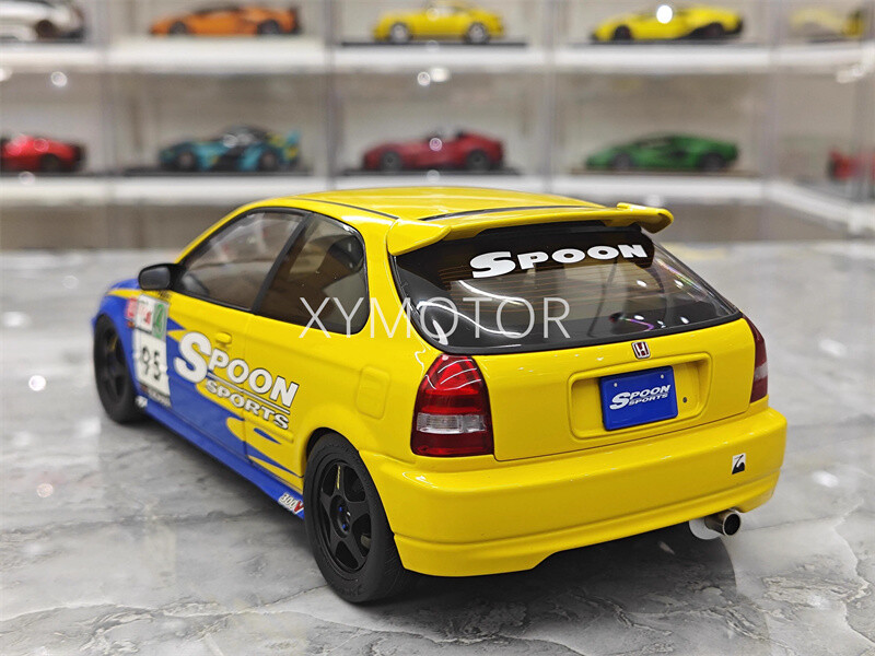 Motorhelix 1/18 Honda Civic Type R EK9 spoon #95 Model Car Gifts Collection