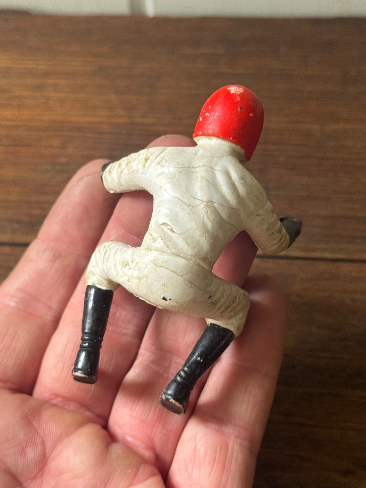 Vintage 1950’s Rubber / Plastic Motorcyclist Figurine Toy Part 75mm tall Tin Toy