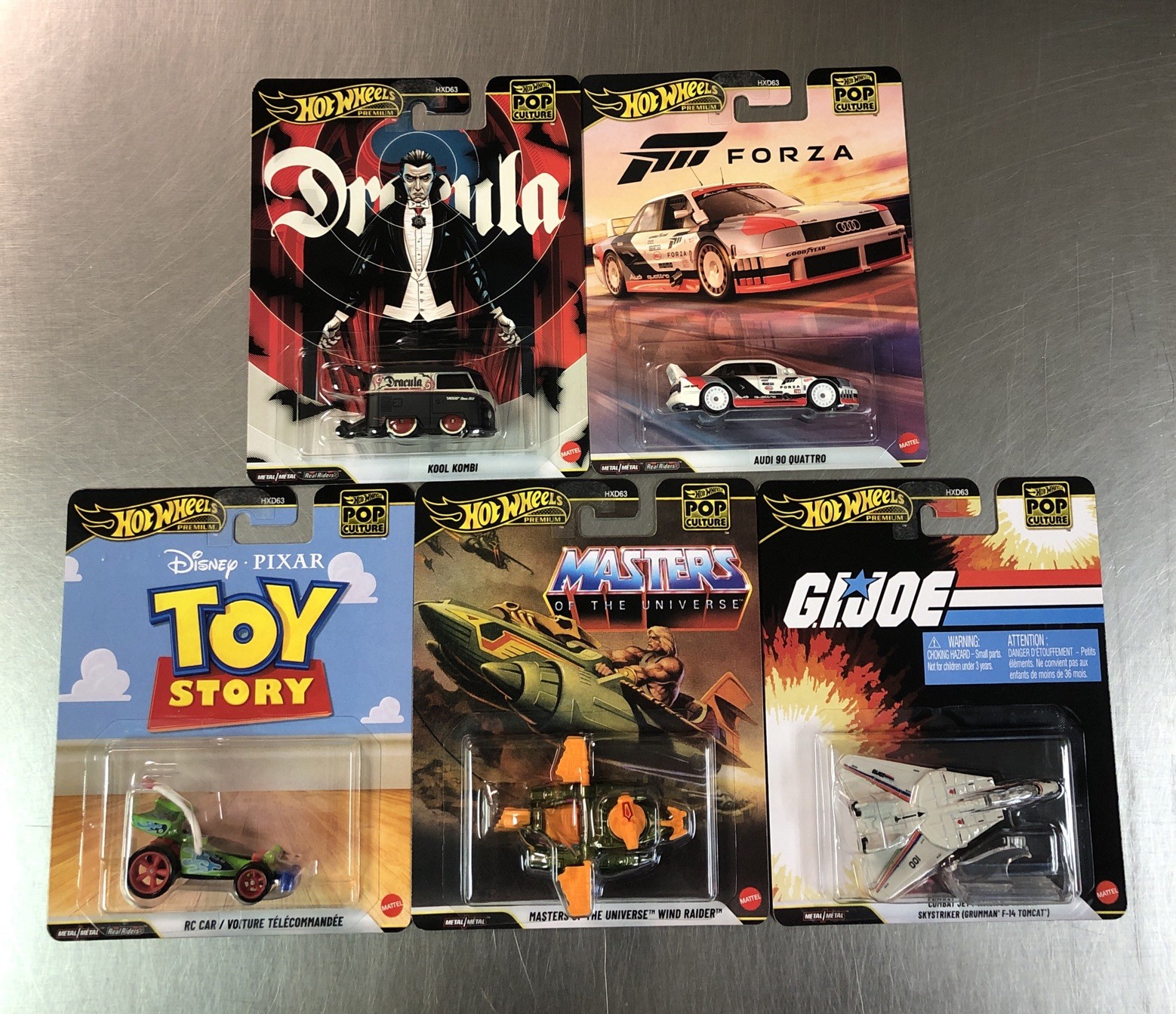 HOT WHEELS PREMIUM 2026 POP CULTURE ( SET OF 5 ) MOVIE CARS DRACULA KOOL KOMBI