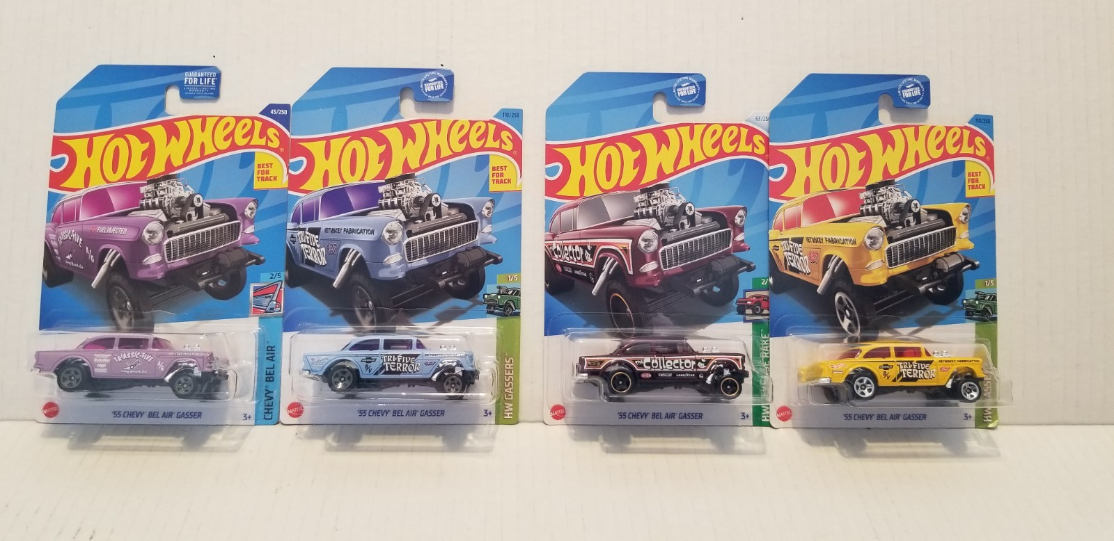 Lot of 4 – Hot Wheels ’55 Chevy Bel Air Gassers
