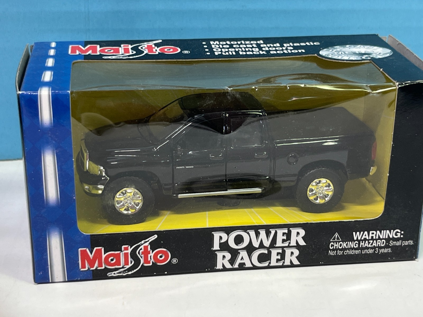 1/46 MAISTO POWER RACER DODGE RAM 1500 QUAD CAB PICKUP TRUCK BLACK CO B21