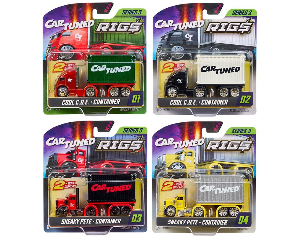 CarTuned Container Rigs Series 3 Set of 4 1/64 OPENED BOX