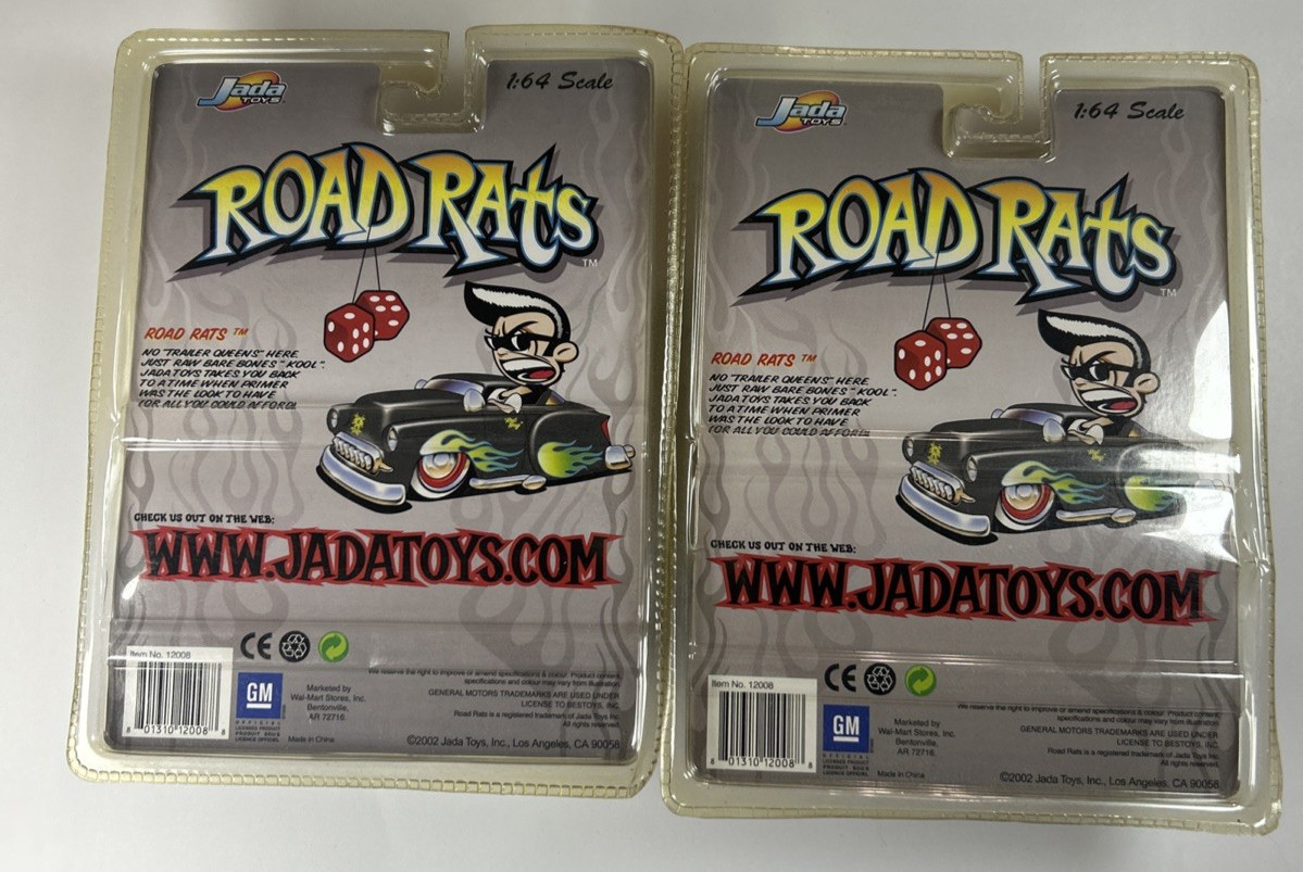 VTG NOS Sealed 2002 Jada Toys Road Rats Mixed Lot of 12 Hot Rod 1:64 Diecast