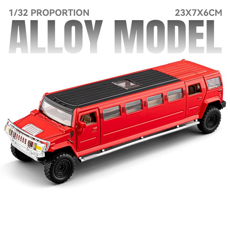 1:32 Extended Version HUMMER H2 Alloy Car Model Diecast Metal Vehicles Car Model