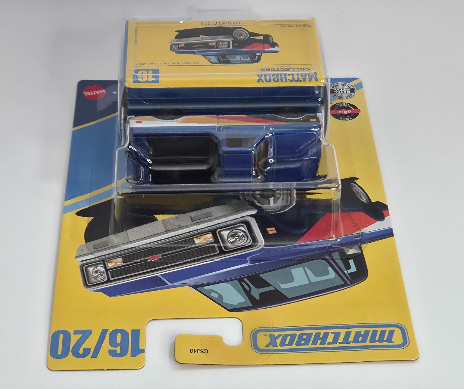 1968 Chevy C10 16/20 COLLECTORS SERIES Matchbox 2026 JJW06 blue pickup truck