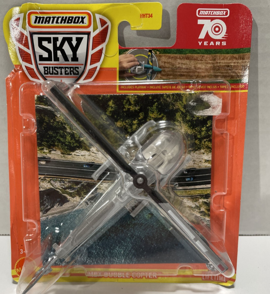 Matchbox 70 Years Sky Busters MBX Bubble Copter #14/32 (Scuffed box)