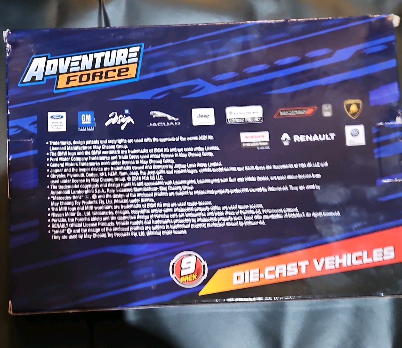 2016 Adventure Force 9-Pack Diecast Cars Multicolor Unopened Box