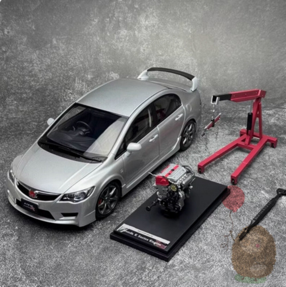 MH 1/18 Honda Civic Type R（FD2）2007 Early Version Diecast Model Car Hobby Gifts