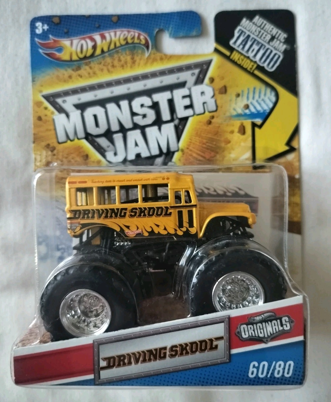 2011 Hot Wheels Monster Jam 1/64 Driving Skool 60/80 W/Tattoo