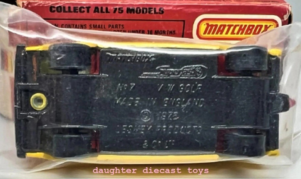 Vintage 1978 Matchbox Superfast No. 7 V.W. GOLF – MINT Condition!