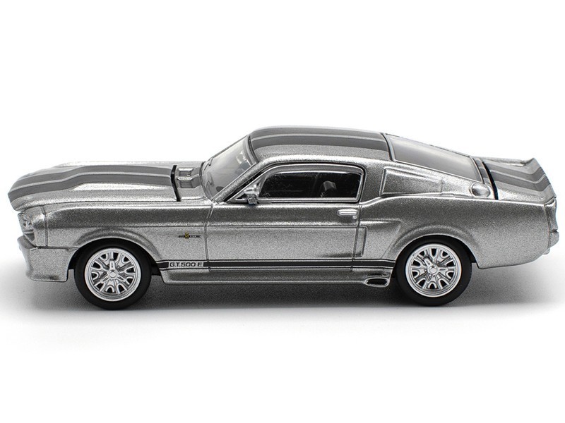 SHELBY MUSTANG GT500 GRAY 1/64 DIECAST MODEL CAR BY POP RACE PR640195
