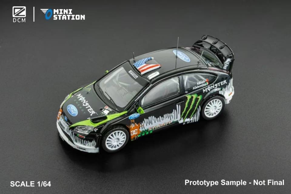 DCM MiniStation 1/64 Ford Focus ST Monster Energy Ken Block #43