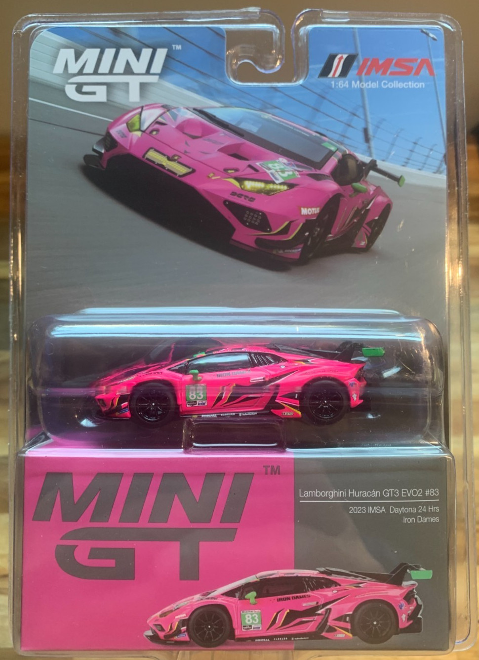 Mini GT, IMSA 1/64, Lamborghini Huracan GT3 EVO2, #83, Iron Dames, Free Ship