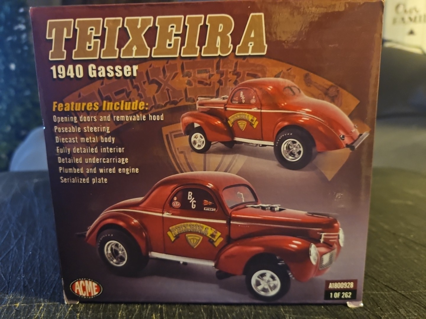 1940 WILLYS GASSER TEIXEIRA HEMI DRAG RACING A1800928 ACME 1:18 VINTAGE NHRA GMP