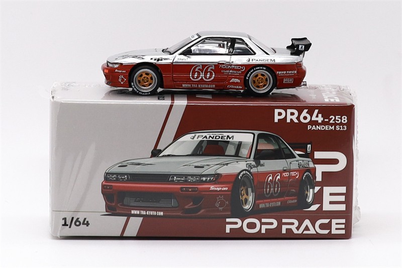 Pop Race 1:64 PANDEM SILVIA S13 MOONTECH Diecast Model Car