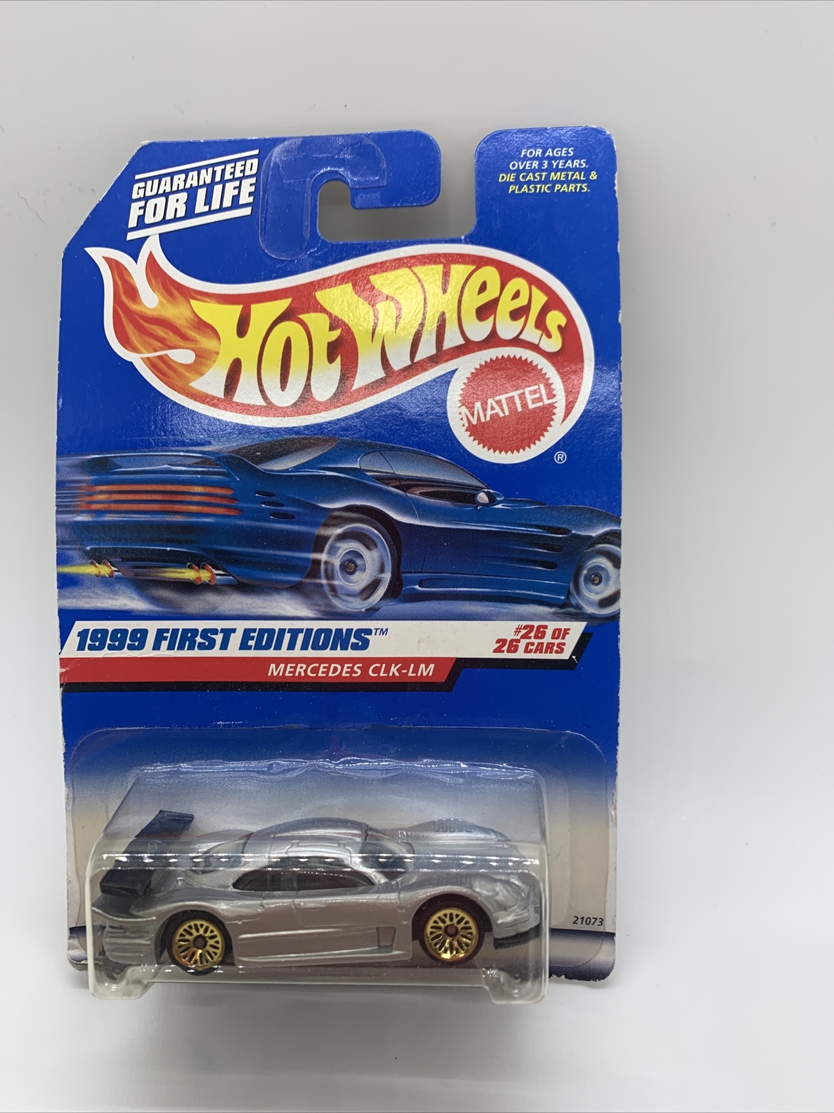 1999 Hot Wheels #926 First Editions 26/26 MERCEDES CLK-LM Gray w/Gold Lace Spoke