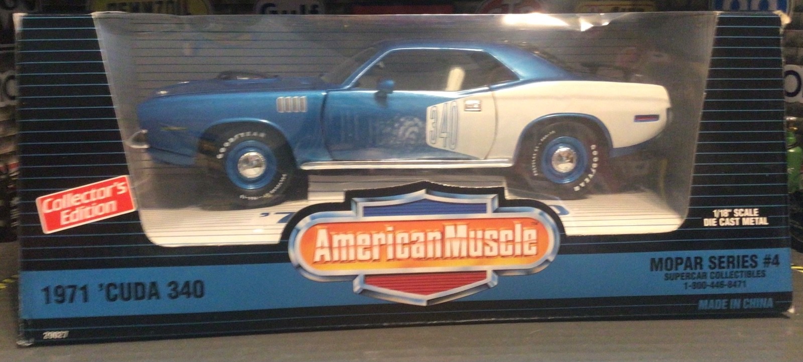 Ertl Supercars 1971 Plymouth Cuda – 340 – 1/18th Scale Die-Cast