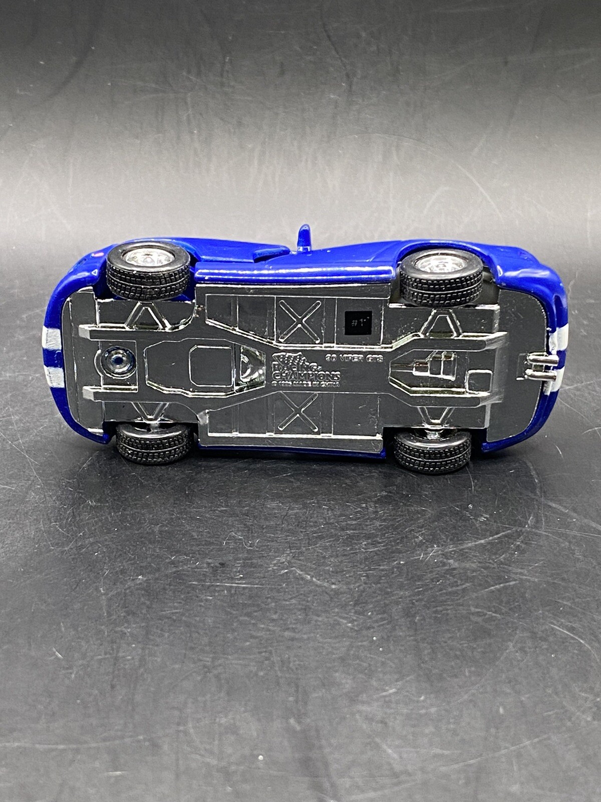 Racing Champions Dodge Viper Real Raiders Blue White Stripes Collectible Toy Car