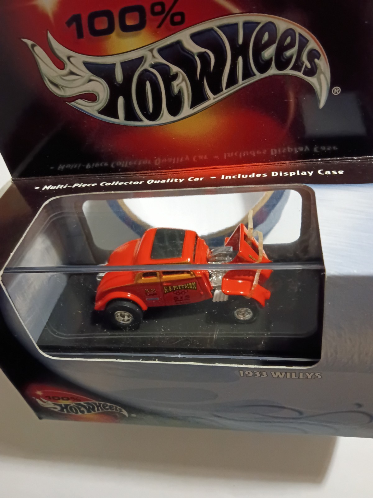 2001 100% Hot Wheels 1933 Willys Sealed In Acrylic Case