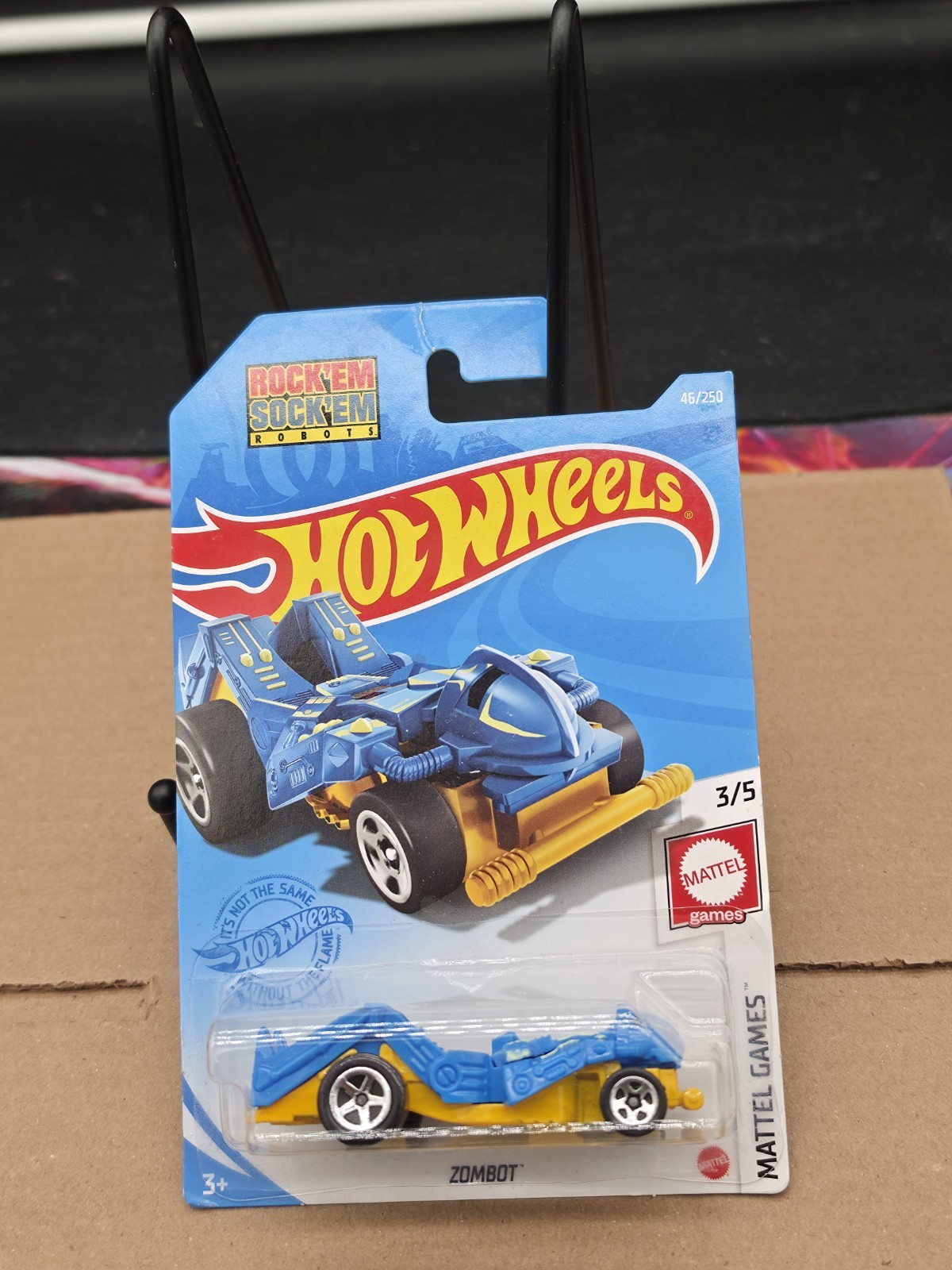 Blue and Yellow Zombot Mattel Games Hot Wheels