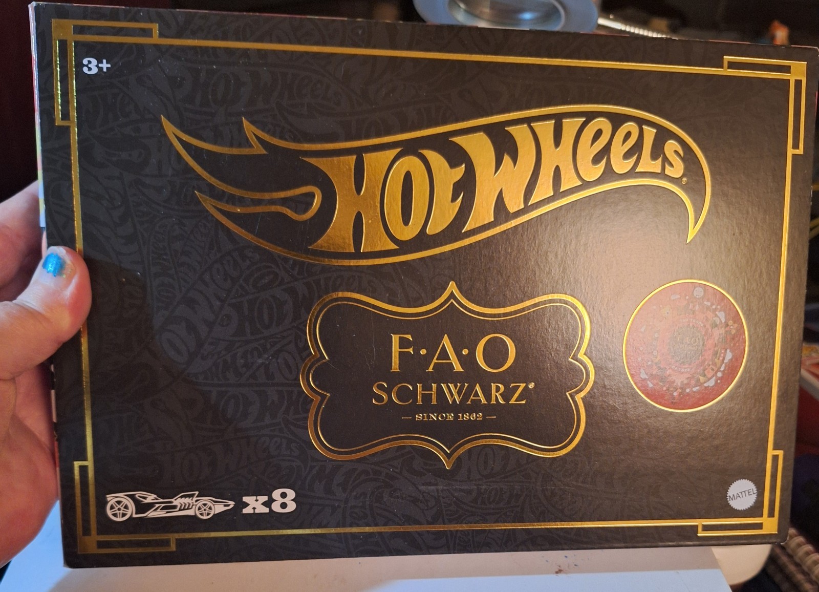 Hot Wheels FAO Schwarz 160 Years 8-Car Gift Set Gold Box Mattel