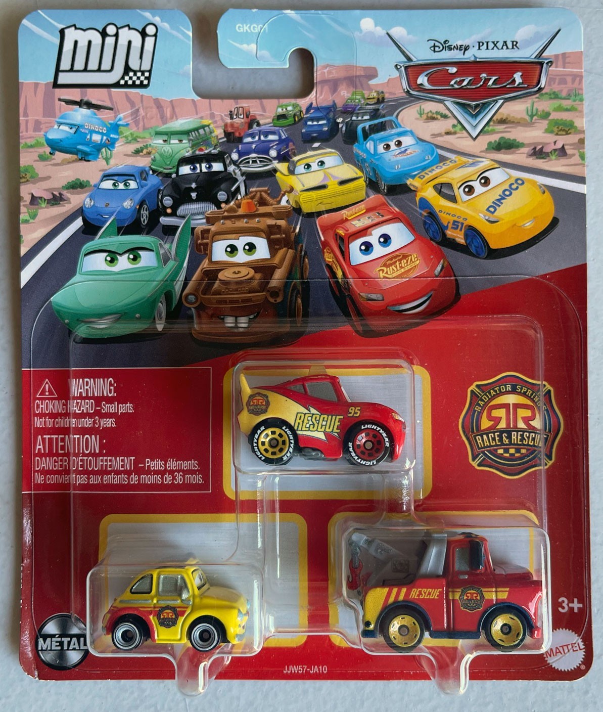 Disney Pixar Cars Mini Racers 3 Pack Race and Rescue Lightning Luigi Mater