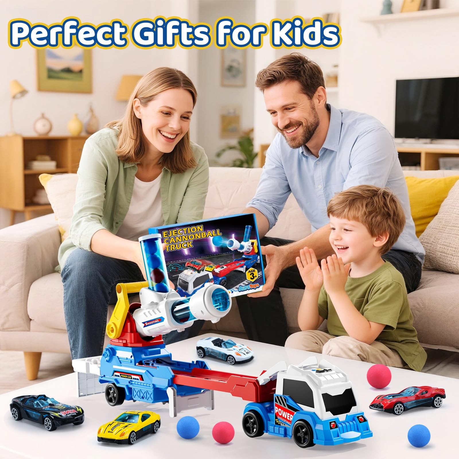 Boy Toys Age 3 4 5 6 Year Old Boy Gifts for Kids Gifts Toy Trucks with Light …