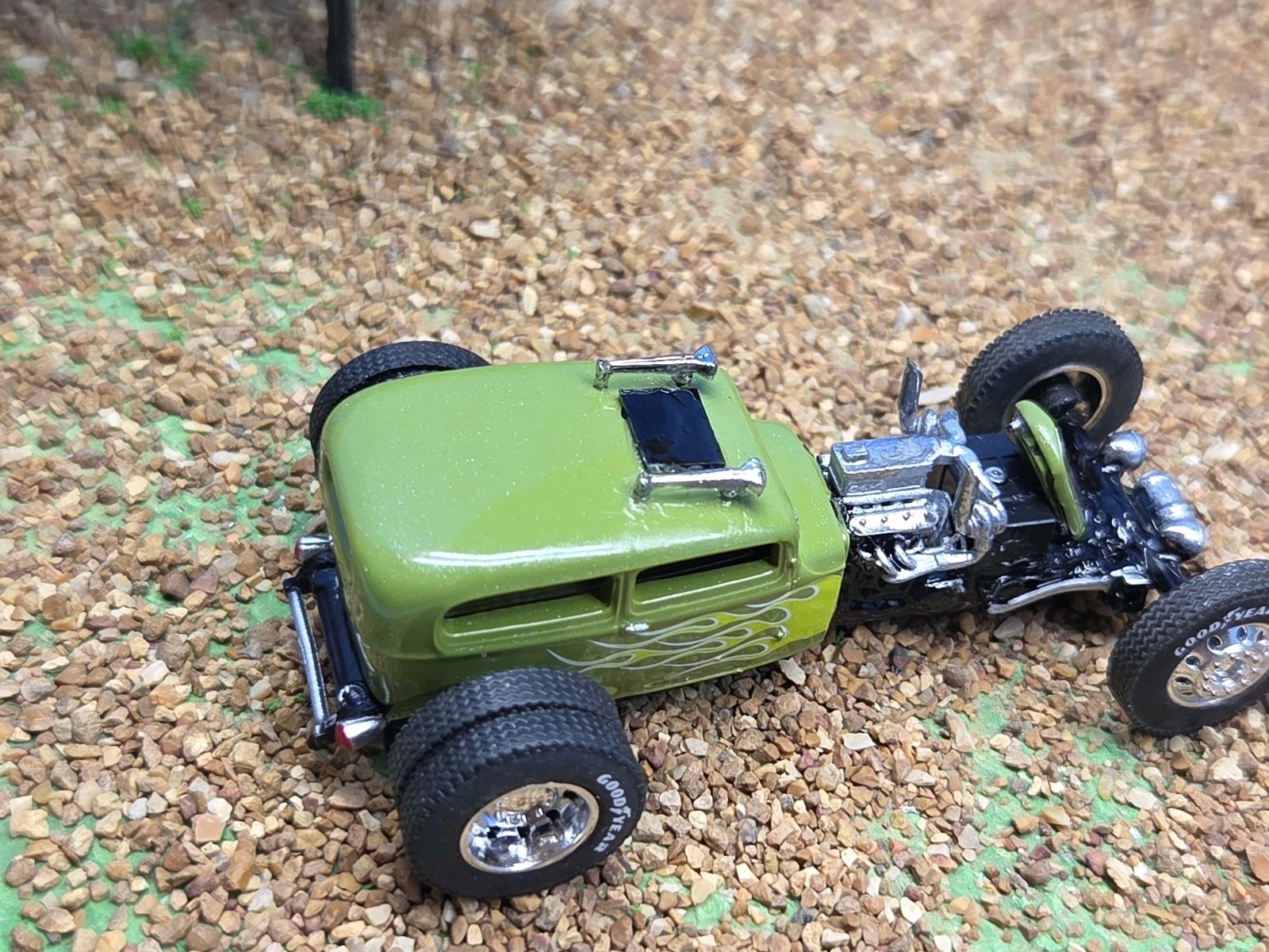 Custom 1:64 street Rat Rod lowered hot FORD chopped panel paddy wagon HotWheels