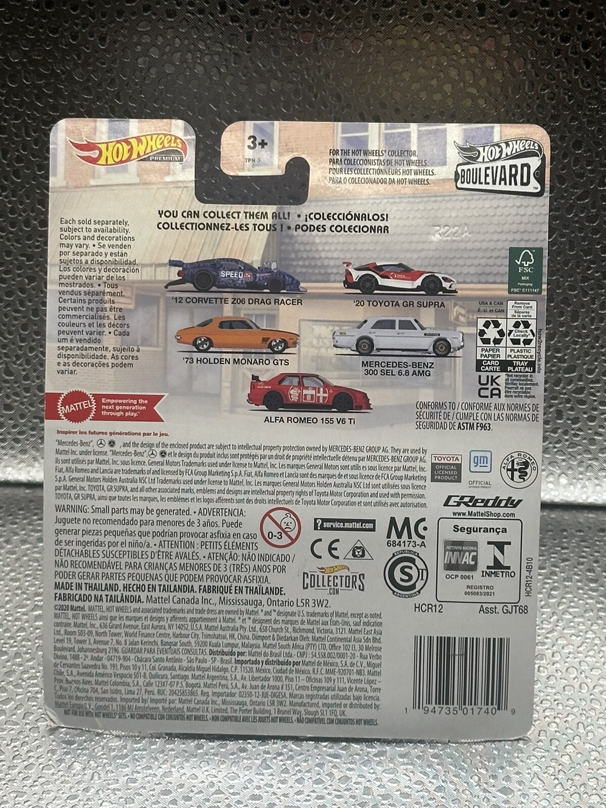 Hot Wheels ’12 Corvette Z06 Drag Racer Car Boulevard# 51 Chevy Laughlin 2022