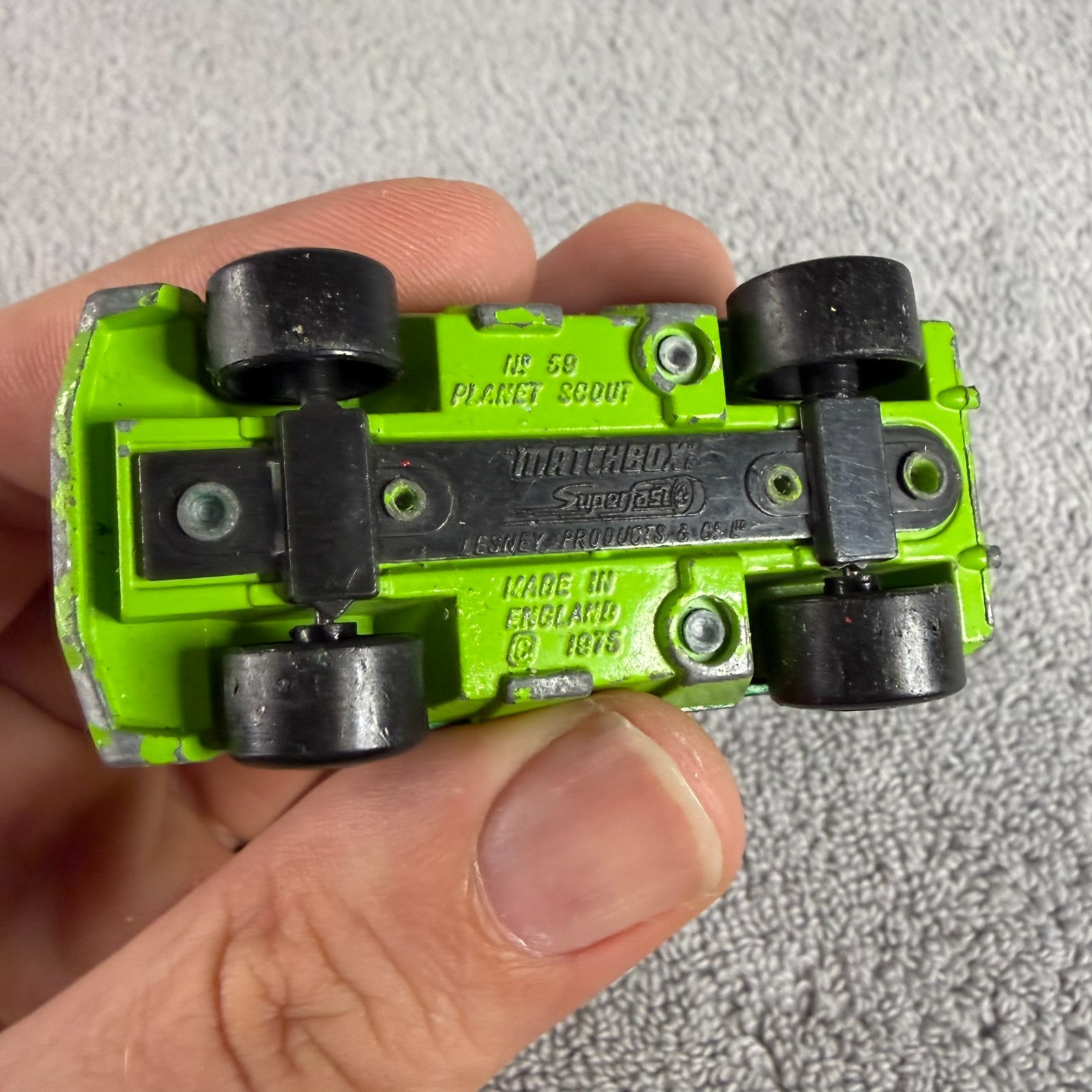 Matchbox 1975 Lesney SuperFast Planet Scout Green Car Truck England Lime Green