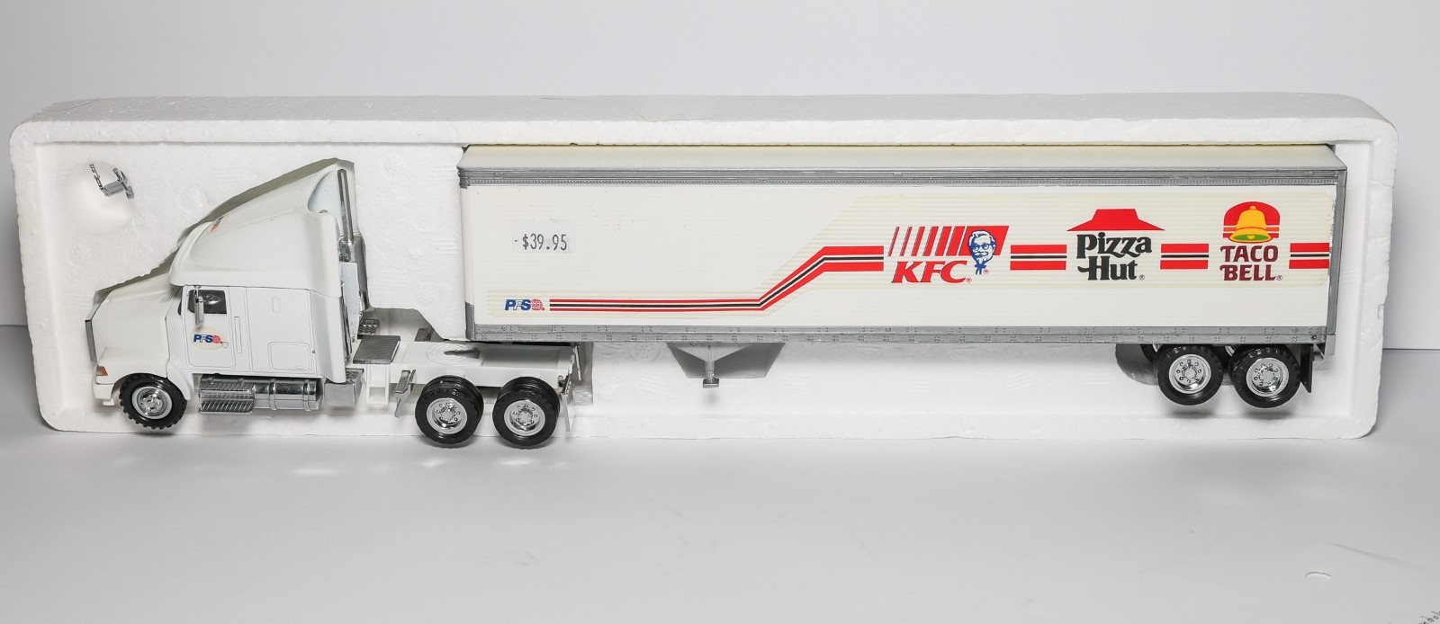 PEM 1/64 Model Truck Yellow “Yes We Can” Tandem Rig Freight M77115