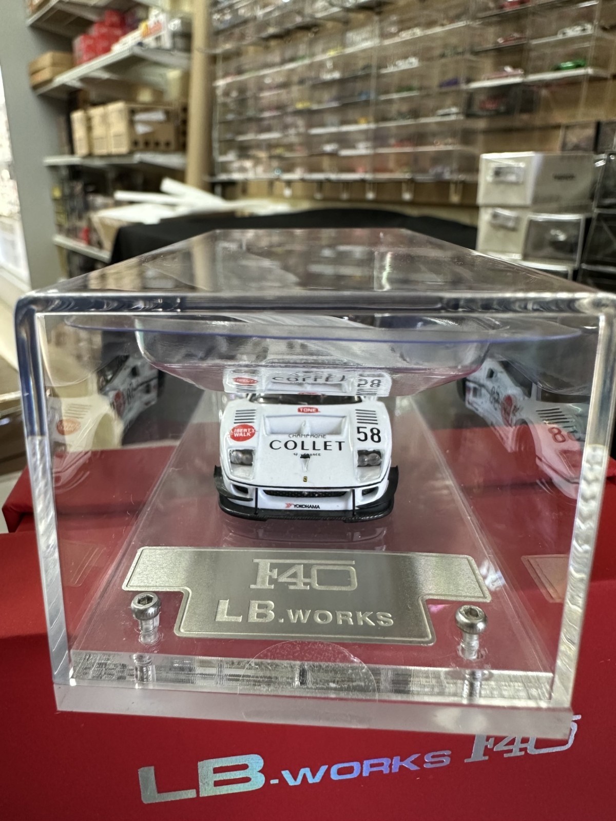FERRARI F40 #58 LBWK LIBERTY WALK REAR OPENS 1/64 DIECAST CAR BY STAR MODELS SM