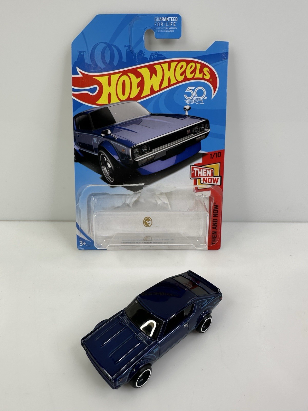 Hot Wheels Then And Now Nissan Skyline 2000 GT-R Super Treasure Hunt Blue HTF