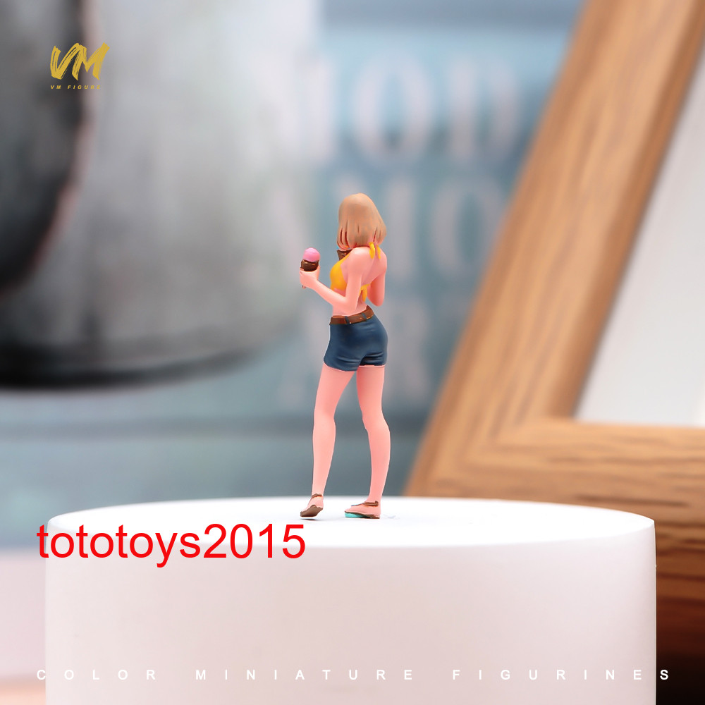 1/18 1/24 1/43 1/64 1/87 1/72 Summer Ice Cream Girl Scene Miniature Figure Doll
