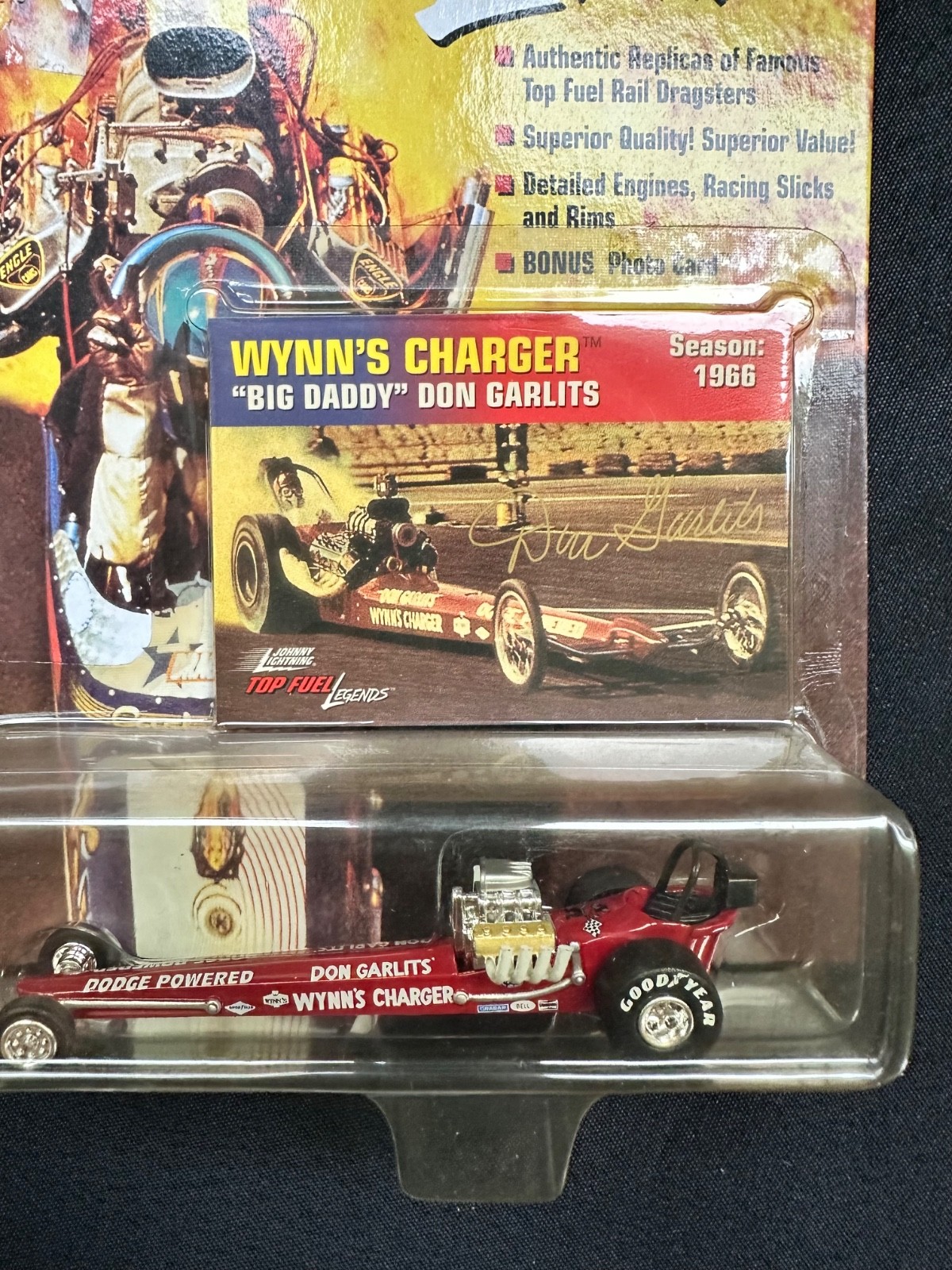 1966 Wynn’s Charger Big Daddy Don Garlits Johnny Lightning Top Fuel Legends