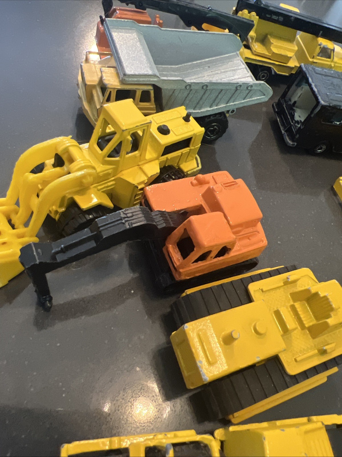 Lot Of Construction Diecast & Plastic Mixed Brands And Models See Description
