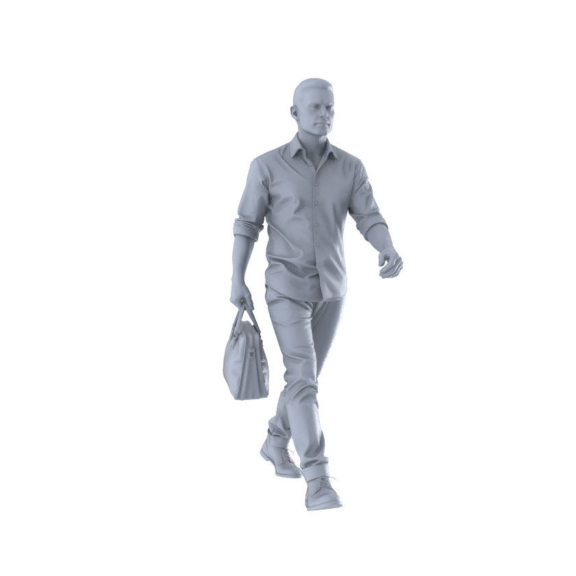 MRY-SFW 1/64/87 Modern Figure Office Commuter Pedestrian Business HO N Miniature