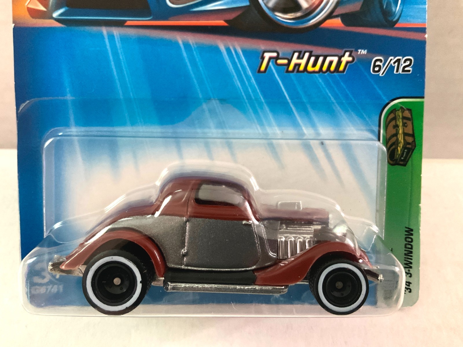 Hot Wheels Treasure Hunt TH 3 WINDOW ’34 FORD 2005 #126 – WHITEWALL REAL RIDERS