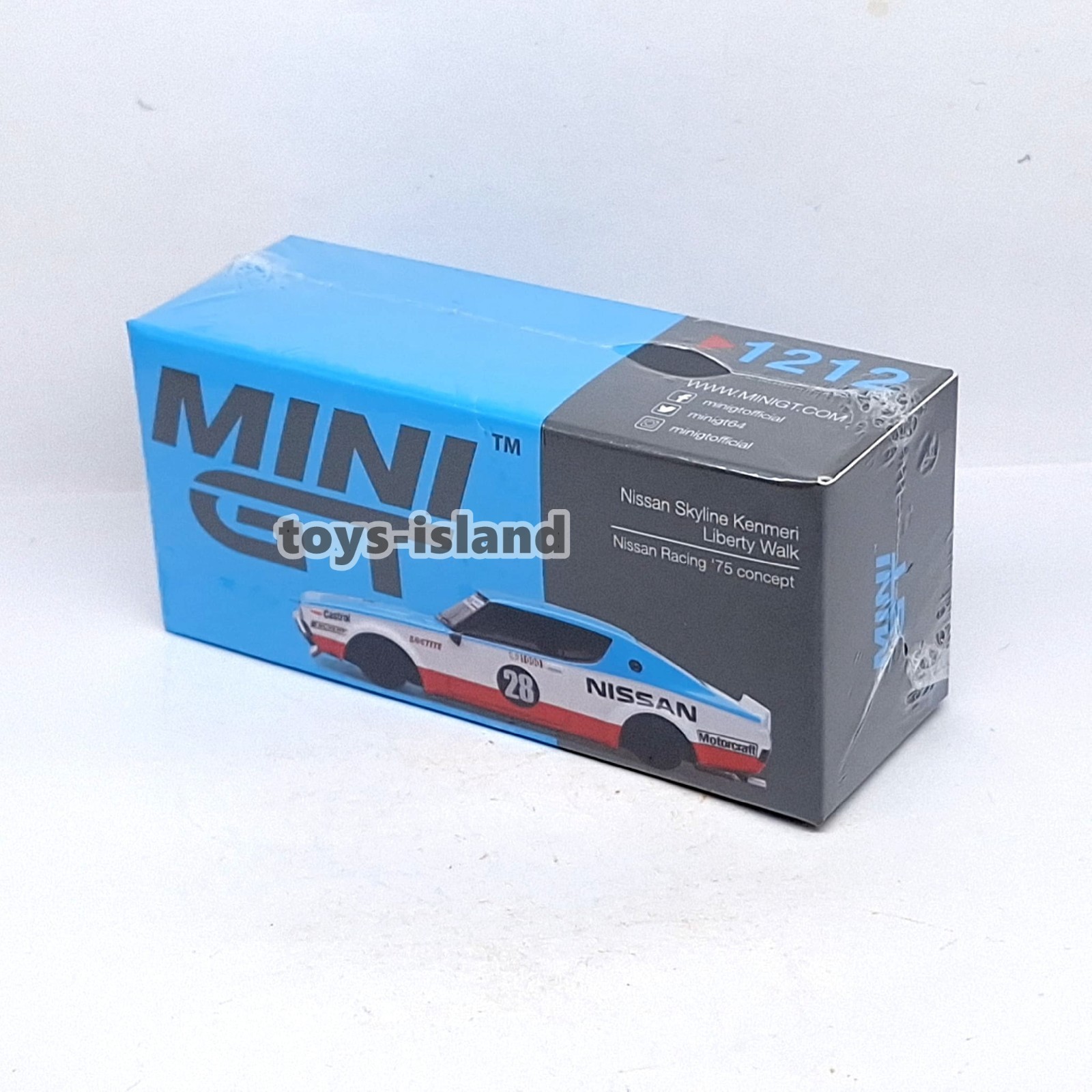 MINI GT 1212 NISSAN SKYLINE KENMERI LIBERTY WALK NISSAN RACING ’75 CONCEPT RHD