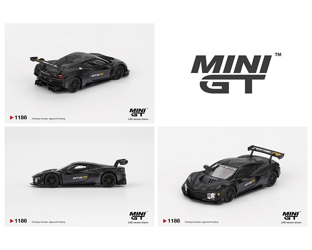 Mini GT 1:64 Chevrolet Corvette Z06 GT3.R Road America Test car Black MGT01186
