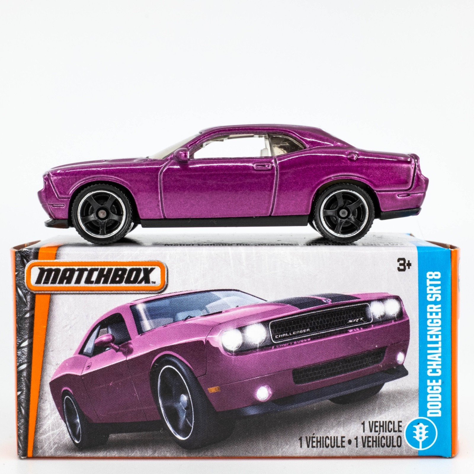 2017 Matchbox Power Grabs #21 Dodge Challenger SRT8 FURIOUS FUCHSIA | FSB