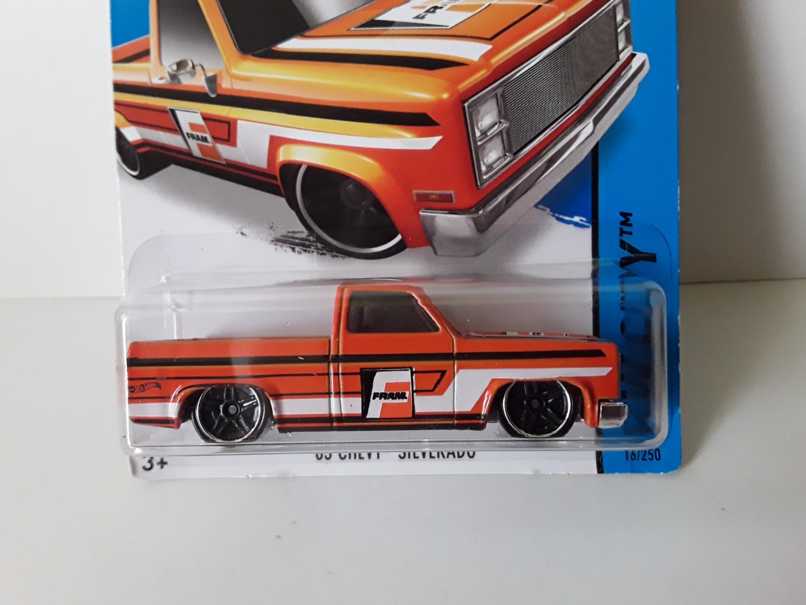 Hot Wheels 83 Chevy Silverado Fram HW City Orange