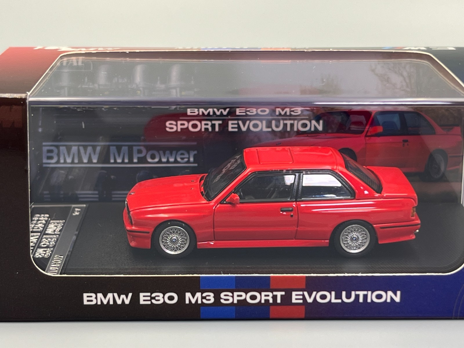 BMW E30 M3 Sport Evolution Red 1/64 scale Mortal Model with case