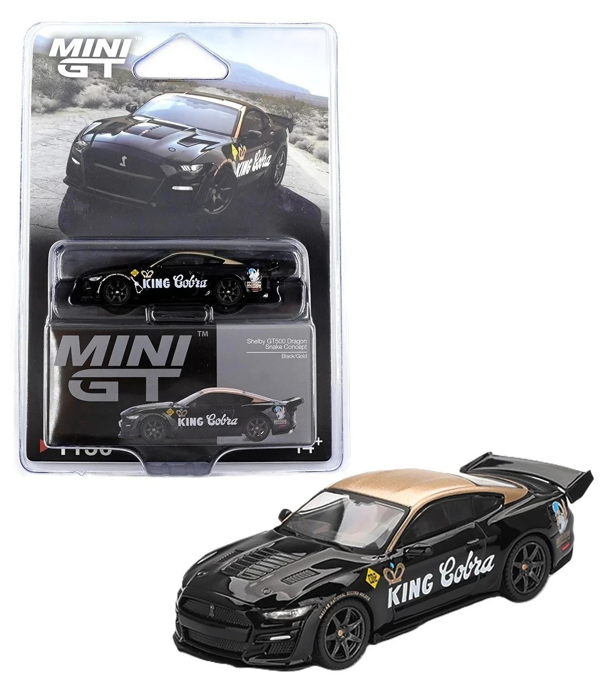 Mini GT 1:64 Shelby GT500 Dragon Snake Concept Black/Gold Model Car MGT01130-4J