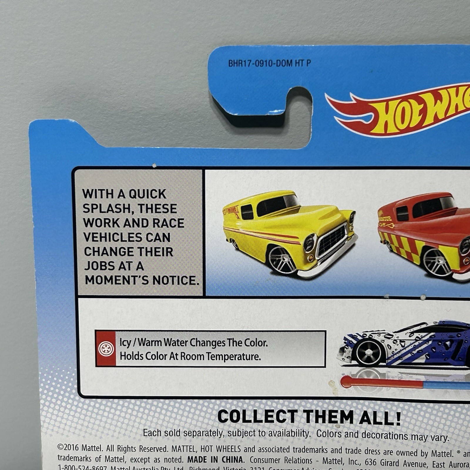 2013 Hot Wheels Color Shifters 1955 Chevy Panel Truck red/yellow PR5’s