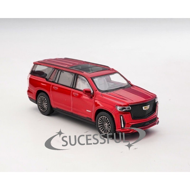 Cadillac Escalade Full Size SUV Red 1:64 Masdi Diecast Luxury Collectible Car [