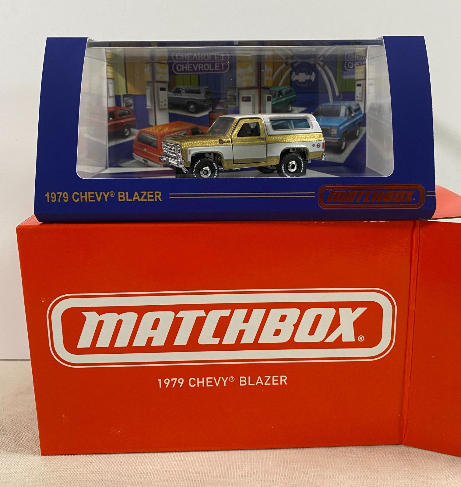 Matchbox Mattel Creations 1979 Chevy Blazer – Collectible Diecast Sparkle Gold
